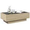 vidaXL Table basse avec LED ch&ecirc;ne sonoma 90x50x30 cm bois d'ing&eacute;nierie