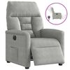 vidaXL Fauteuil inclinable &eacute;lectrique gris clair tissu microfibre