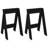vidaXL Tabourets lot de 2 noir 40x40x60 cm bois massif de pin