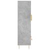 vidaXL Buffet haut gris b&eacute;ton 69,5x31x115 cm bois d'ing&eacute;nierie
