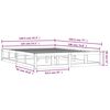 vidaXL Cadre de lit sans matelas gris 135x190 cm bois massif