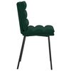 vidaXL Chaises &agrave; manger lot de 4 Vert fonc&eacute; Velours