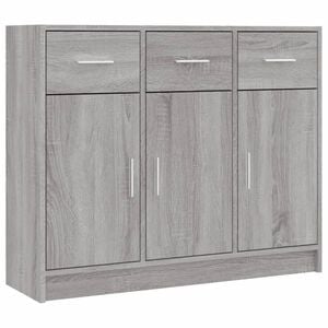 vidaXL Buffet sonoma gris 91x28x75 cm bois d'ing&eacute;nierie