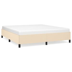 vidaXL Cadre de lit sans matelas cr&egrave;me 160x200 cm tissu