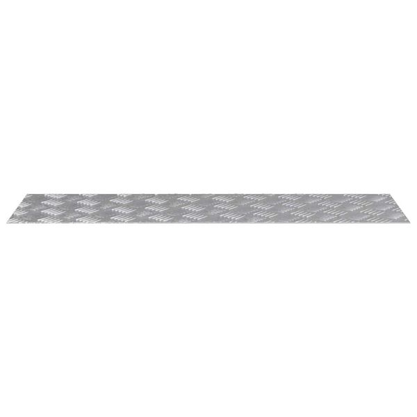 vidaXL Nez de marche Rectangulaire 2 pcs Argent&eacute; 100 x 30 cm Aluminium