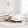 vidaXL Cadre de lit sans matelas blanc 90x200 cm bois de pin massif