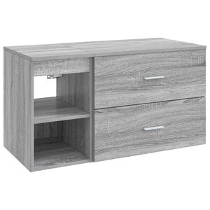 vidaXL Ensemble de mobilier de salle de bain 2 pc Sonoma gris