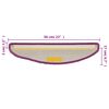 vidaXL Tapis d'escalier 10 pi&egrave;ces 56x17x3 cm Violet Demi-rond