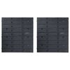 vidaXL Kit de stockage avec panneaux muraux 71 pcs Rouge et noir