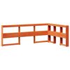 vidaXL Lit biblioth&egrave;que sans matelas cire marron 135x190 cm pin massif