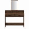 vidaXL Table de Toilette avec tiroir Ch&ecirc;ne brun 100 x 41 x 140 cm