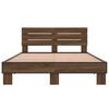 vidaXL Cadre de lit sans matelas ch&ecirc;ne marron 140x200 cm