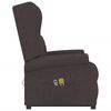 vidaXL Fauteuil de massage Marron fonc&eacute; Tissu