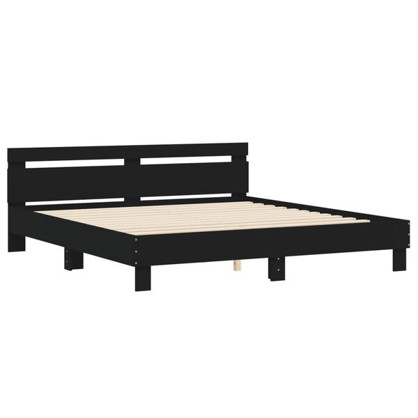 vidaXL Cadre de lit sans matelas noir 180x200 cm