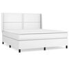 vidaXL Sommier &agrave; lattes de lit avec matelas Blanc 160x200cm Similicuir