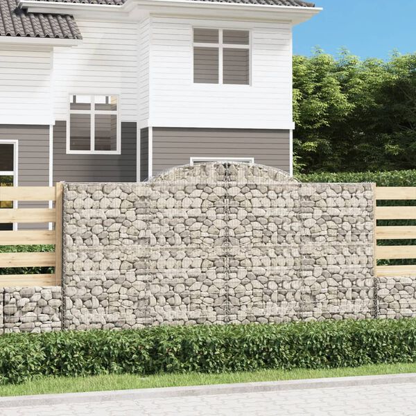 vidaXL Paniers &agrave; gabions arqu&eacute;s 13 pcs 300x50x160/180 cm fer galvanis&eacute;