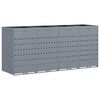 vidaXL Rangement de poubelle &agrave; roulettes pour 4 poubelles Gris clair
