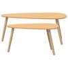 vidaXL Ensemble de tables basses 2 pcs Bois de pin massif Marron