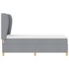 vidaXL Lit &agrave; ressorts avec matelas gris fonc&eacute; 90x190 cm Gris clair