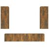 vidaXL Ensemble de meubles TV 4 pcs Ch&ecirc;ne fum&eacute; Bois d'ing&eacute;nierie