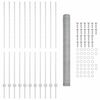 vidaXL Cl&ocirc;ture avec poteau Argent&eacute; 1,6 x 25 m Acier