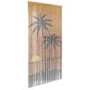 VidaXL Rideau anti-insectes imprim&eacute; palmier 100x220 cm bambou