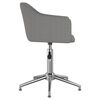 vidaXL Chaises pivotantes &agrave; manger lot de 2 Gris clair Tissu