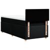 vidaXL Sommier &agrave; lattes de lit avec matelas Noir 90x200 cm Tissu