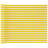 vidaXL Écran de balcon Jaune et blanc 75x300 cm PEHD