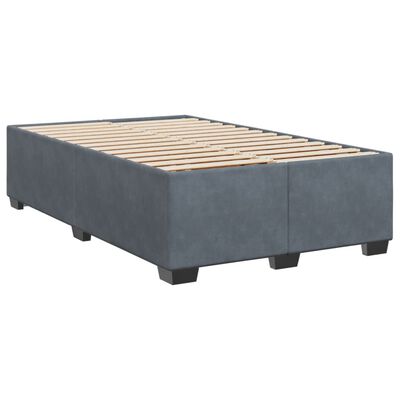 vidaXL Sommier à lattes de lit et matelas Gris foncé 120x200cm Velours