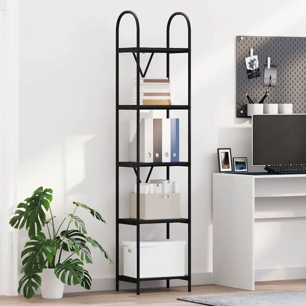 vidaXL &Eacute;tag&egrave;re Ch&ecirc;ne noir 40 x 30 x 183 cm Bois d'ing&eacute;nierie