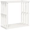 vidaXL Porte-b&ucirc;ches d&rsquo;ext&eacute;rieur Blanc 108x52x106 cm Bois massif de pin