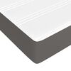 vidaXL Sommier &agrave; lattes de lit avec matelas Gris 90x200 cm Similicuir
