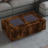 vidaXL Table basse avec LED infini ch&ecirc;ne fum&eacute; 116x69x40 cm