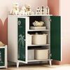 vidaXL Cabinet avec deux portes et fa&ccedil;ade en tableau noir ROROS Blanc
