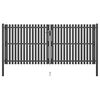 vidaXL Portail de jardin en acier 400x150 cm anthracite