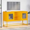 vidaXL Meuble TV jaune moutarde 100,5x39x60,5 cm acier