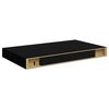 vidaXL &Eacute;tag&egrave;re murale flottante Noir brillant 40x23x3,8 cm MDF