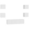vidaXL Ensemble de meubles TV 6 pcs Blanc Bois d'ing&eacute;nierie