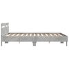 vidaXL Cadre de lit avec LED sans matelas gris b&eacute;ton 160x200 cm