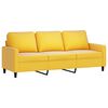 vidaXL Ensemble de canap&eacute;s 3 pcs avec coussins Jaune Velours