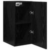 vidaXL Meuble TV mural Ch&ecirc;ne noir 30,5 x 30 x 60 cm Bois d'ing&eacute;nierie