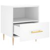 vidaXL Tables de chevet 2 pcs blanc 40x35x47,5 cm bois d&rsquo;ing&eacute;nierie