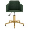 vidaXL Chaises pivotantes &agrave; manger lot de 6 Vert fonc&eacute; Velours
