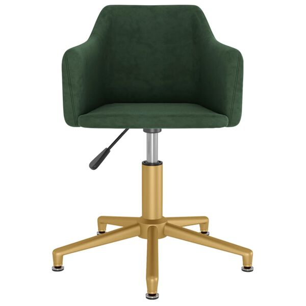 vidaXL Chaises pivotantes &agrave; manger lot de 6 Vert fonc&eacute; Velours