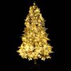 vidaXL Sapin de No&euml;l pr&eacute;-&eacute;clair&eacute; avec neige floqu&eacute;e/c&ocirc;nes 225cm PVC/PE