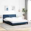 vidaXL Cadre de lit sans matelas Hanko bleu 160x200 cm tissu