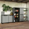 Keter Armoire de rangement avec &eacute;tag&egrave;res Planet Gris et noir