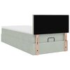 vidaXL Cadre de lit ottoman et matelas gris clair 90x200 cm velours