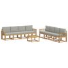 vidaXL Ensemble de canap&eacute;s d'ext&eacute;rieur 9 pcs Blanc et gris clair